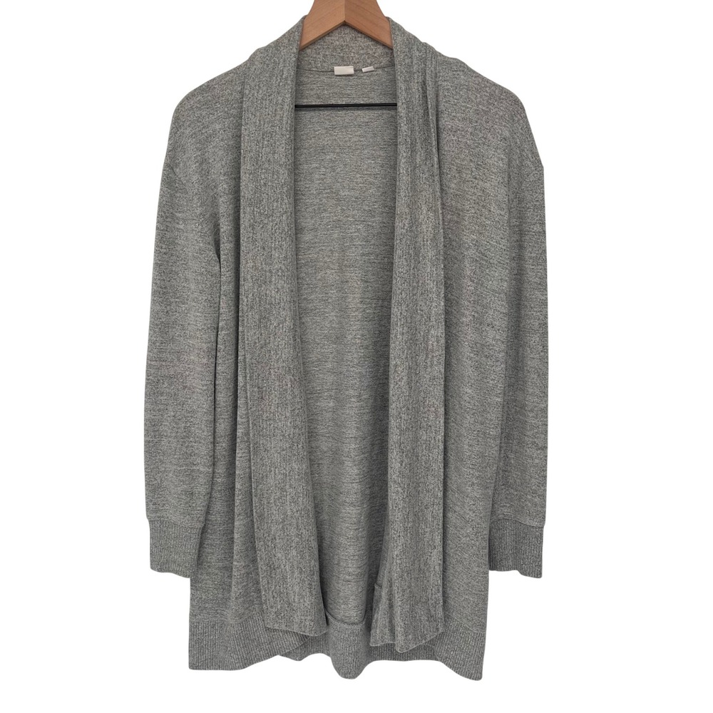 GAP Open Front Cardigan Women Medium Gray Long Sleeve Knit Layering Casual
